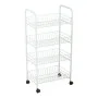 Carrito Verdulero Confortime Blanco Metal 4 Estantes 36 x 26,5 x 86 cm (5 Unidades) de Confortime, Estantes y soportes - Ref:...