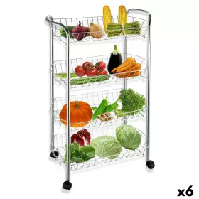 Carrello per Verdure Confortime 4 Mensole Metallo 51 x 27 x 84 cm (6 Unità) di Confortime, Ripiani e supporti - Rif: S2230990...