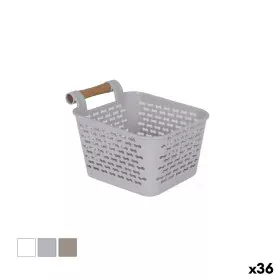 Cestino Multiuso Confortime Plastica Con manici Legno 13 x 11 x 8 cm (36 Unità) di Confortime, Contenitori senza coperchio - ...