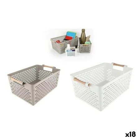 Multi-purpose basket Confortime Wood 37 x 23 x 15 cm (18 Units) by Confortime, Storage boxes and chests - Ref: S2231055, Pric...