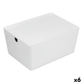 Stackable Organising Box Confortime With lid 35 x 26 x 16 cm (6 Units) by Confortime, Storage boxes and chests - Ref: S223105...