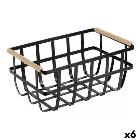 Cesta Multiusos Confortime Negro 36 x 22 x 15,5 cm (6 Unidades) de Confortime, Estantes y soportes - Ref: S2231106, Precio: 4...