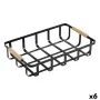 Cesta Multiusos Confortime Negro 36 x 24,3 x 8 cm (6 Unidades) de Confortime, Estantes y soportes - Ref: S2231107, Precio: 41...