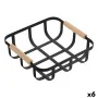 Cesta Multiusos Confortime Negro 23 x 23 x 8 cm (6 Unidades) de Confortime, Estantes y soportes - Ref: S2231108, Precio: 35,0...