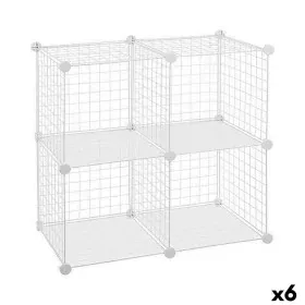 Estantes Confortime Branco Rede 4 compartimentos 35 x 35 cm (6 Unidades) de Confortime, Prateleiras e armazenamento - Ref: S2...