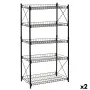 Scaffale Confortime Metallo Nero 52 x 34 x 110 cm (2 Unità) di Confortime, Unità di mensole - Rif: S2231204, Prezzo: 40,35 €,...