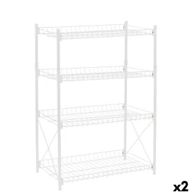 Shelves Confortime Metal White 52 x 34 x 86 cm (2 Units) by Confortime, Standing Shelf Units - Ref: S2231206, Price: 33,13 €,...