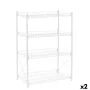 Shelves Confortime Metal White 52 x 34 x 86 cm (2 Units) by Confortime, Standing Shelf Units - Ref: S2231206, Price: 32,60 €,...