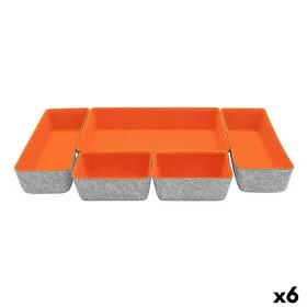 Basket set Confortime 5 Pieces Felt 27,5 x 20 x 5,3 cm (5 Pieces) (6 Units) by Confortime, Storage boxes and chests - Ref: S2...