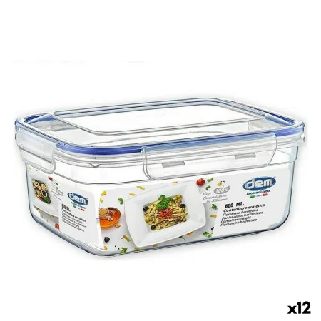 Hermetic Lunch Box Dem Rectangular 800 ml 17 x 13 x 8 cm (12 Units) by Dem, Food storage - Ref: S2231328, Price: 19,29 €, Dis...