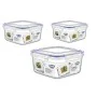 Lunchbox-Set Dem Luftdicht 3 Stücke 500 ml 18 x 18 x 10 cm (6 Stück) von Dem, Lagerung von Lebensmitteln - Ref: S2231336, Pre...