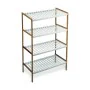 Scaffale Confortime Bianco Marrone 4 Mensole Bambù 70 x 35 x 100 cm (2 Unità) di Confortime, Scaffalature e ripiani di immaga...