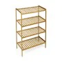 Scaffale Confortime Marrone 4 Mensole Bambù 70 x 35 x 100 cm (2 Unità) di Confortime, Scaffalature e ripiani di immagazzinagg...