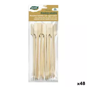 Bamboo toothpicks Algon 13,5 cm Set 20 Pieces (48 Units) by Algon, Skewers - Ref: S2231538, Price: 14,87 €, Discount: %