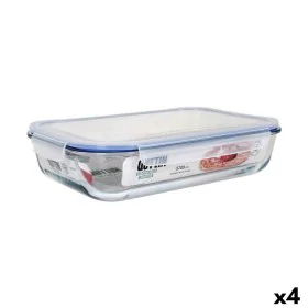 Hermetic Lunch Box Quttin Rectangular 3,7 L 36 x 24,8 x 8,1 cm (4 Units) by Quttin, Food storage - Ref: S2231556, Price: 48,1...