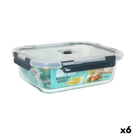 Hermetic Lunch Box Quttin Rectangular 1,5 L 23 x 17,8 x 7,6 cm (6 Units) by Quttin, Food storage - Ref: S2231558, Price: 32,3...