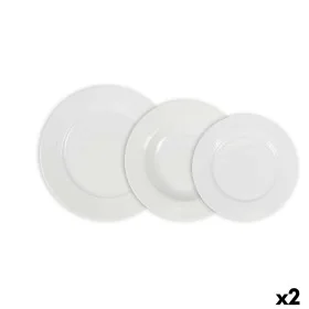 Set di Stoviglie La Mediterránea Aneto Bianco Rotonda 12 Pezzi (2 Unità) di La Mediterránea, Servizi combinati - Rif: S223160...