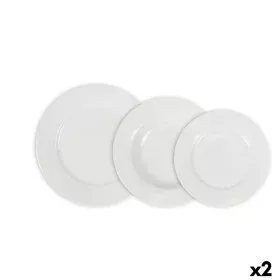 Set di Stoviglie La Mediterránea Aneto Bianco Rotonda 18 Pezzi (2 Unità) di La Mediterránea, Servizi combinati - Rif: S223160...