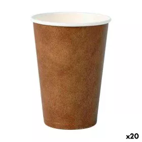 Set of glasses Algon Disposable Cardboard kraft paper 20 Pieces 220 ml (20 Units) by Algon, Tumblers - Ref: S2231729, Price: ...