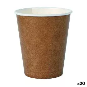 Set of glasses Algon Disposable Cardboard kraft paper 30 Pieces 250 ml (20 Units) by Algon, Tumblers - Ref: S2231730, Price: ...