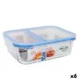 Lunchbox hermetisch Quttin 2 Fächer rechteckig 1,4 L (6 Stück) von Quttin, Lagerung von Lebensmitteln - Ref: S2231753, Preis:...