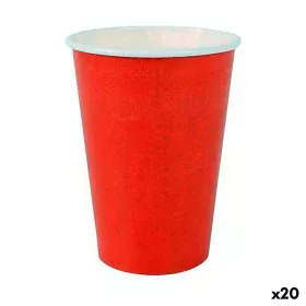 Set de Verres Algon Produits à usage unique Carton Rouge 20 Pièces 220 ml (20 Unités) de Algon, Verres - Réf : S2231767, Prix...