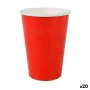 Set of glasses Algon Disposable Cardboard Red 20 Pieces 220 ml (20 Units) by Algon, Tumblers - Ref: S2231767, Price: 15,10 €,...