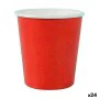 Set of glasses Algon Disposable Cardboard Red 20 Pieces 120 ml (24 Units) by Algon, Tumblers - Ref: S2231769, Price: 14,40 €,...