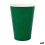 Set de Verres Algon Produits à usage unique Carton Vert 20 Pièces 220 ml (20 Unités) de Algon, Verres - Réf : S2231770, Prix ...