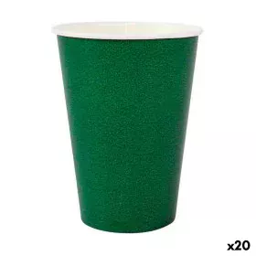 Set of glasses Algon Disposable Cardboard Green 20 Pieces 220 ml (20 Units) by Algon, Tumblers - Ref: S2231770, Price: 15,10 ...