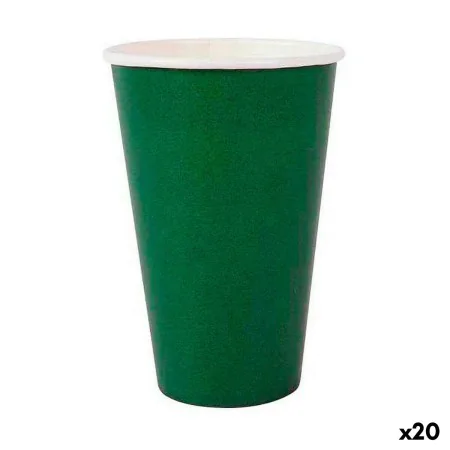 Set of glasses Algon Disposable Cardboard Green 10 Pieces 350 ml (20 Units) by Algon, Tumblers - Ref: S2231771, Price: 13,94 ...