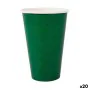 Set di Bicchieri Algon Monouso Cartone Verde 10 Pezzi 350 ml (20 Unità) di Algon, Tumbler - Rif: S2231771, Prezzo: 13,94 €, S...