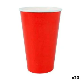 Set of glasses Algon Disposable Cardboard Red 10 Pieces 350 ml (20 Units) by Algon, Tumblers - Ref: S2231810, Price: 14,52 €,...