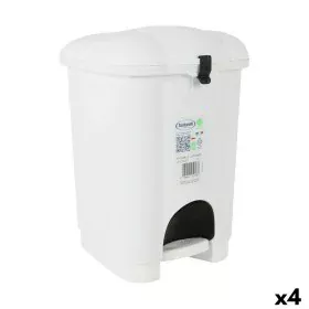 Waste bin with pedal Tontarelli Carolina 6 L White 20 x 22,5 x 29,7 cm (4 Units) by Tontarelli, Waste and recycling - Ref: S2...