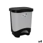 Waste bin with pedal Tontarelli Idea 24 L Black Grey 35 x 29 x 44,5 cm (4 Units) by Tontarelli, Waste and recycling - Ref: S2...