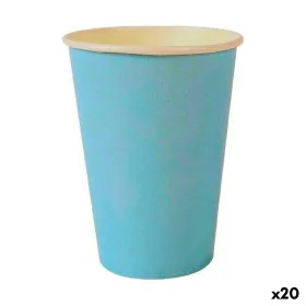 Set de Verres Algon Produits à usage unique Carton Bleu 20 Pièces 220 ml (20 Unités) de Algon, Verres - Réf : S2231920, Prix ...