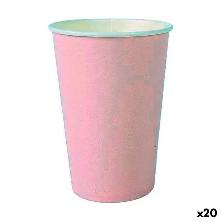 Set de Verres Algon Produits à usage unique Carton Rose 20 Pièces 220 ml (20 Unités) de Algon, Verres - Réf : S2231923, Prix ...