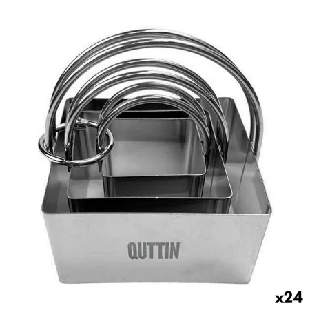 Backformen-Set Quttin Edelstahl Silberfarben karriert 3 Stücke (24 Stück) von Quttin, Backformsets - Ref: S2232023, Preis: 58...