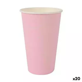 Set of glasses Algon Disposable Cardboard Pink 10 Pieces 330 ml (20 Units) by Algon, Tumblers - Ref: S2232295, Price: 13,94 €...