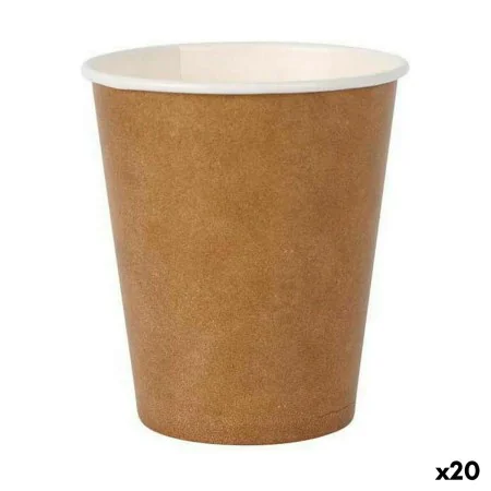 Set of glasses Algon Disposable kraft paper 12 Pieces 250 ml (20 Units) by Algon, Tumblers - Ref: S2232340, Price: 13,55 €, D...