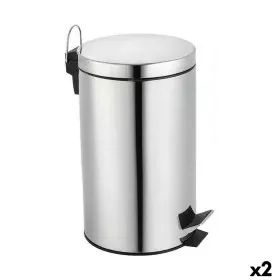 Waste bin with pedal Confortime Silver 20 L (2 Units) by Confortime, Bathroom Bins - Ref: S2232434, Price: 37,45 €, Discount: %