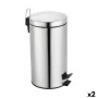 Caixote do Lixo com Pedal Confortime Prateado 30 L (2 Unidades) de Confortime, Caixotes de lixo para casa de banho - Ref: S22...