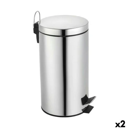 Waste bin with pedal Confortime Silver 30 L (2 Units) by Confortime, Bathroom Bins - Ref: S2232436, Price: 53,53 €, Discount: %