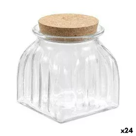 Jar La Mediterránea Striped 660 ml Glass (24 Units) by La Mediterránea, Food storage - Ref: S2232511, Price: 40,20 €, Discoun...