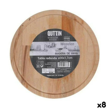 Tábua de servir Quttin Redonda Ø 30 x 1,7 cm (8 Unidades) de Quttin, Tábuas de corte - Ref: S2232643, Preço: 44,07 €, Descont...