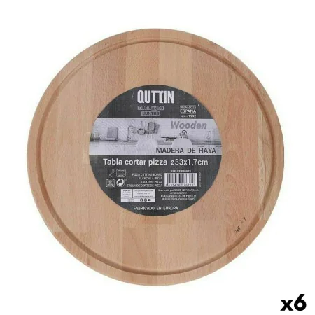 Tábua de servir Quttin Redonda Ø 33 x 1,7 cm (6 Unidades) de Quttin, Tábuas de corte - Ref: S2232645, Preço: 42,23 €, Descont...