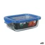 Fiambrera Rectangular con Tapa Quttin Azul Rectangular 14,5 x 11 x 5 cm (12 Unidades) de Quttin, Almacenamiento de alimentos ...