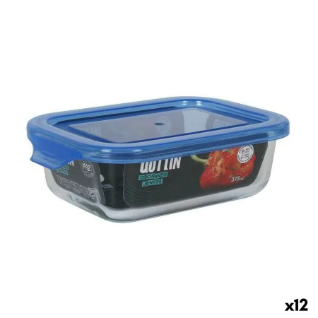 Boîte à repas rectangulaire avec couvercle Quttin Bleu Rectangulaire 14,5 x 11 x 5 cm (12 Unités) de Quttin, Stockage des ali...