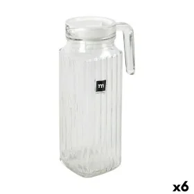 Jar with Lid and Dosage Dispenser La Mediterránea Chrysler 1 L Glass (6 Units) by La Mediterránea, Jugs and decanters - Ref: ...