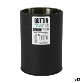 Pot pour ustensiles de cuisine Quttin Crocodile Acier inoxydable Ø 12,6 x 18 cm (12 Unités) de Quttin, Étagères et supports -...